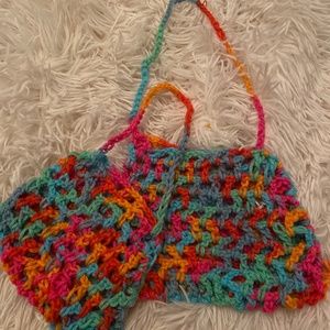 Hand crocheted mini bags